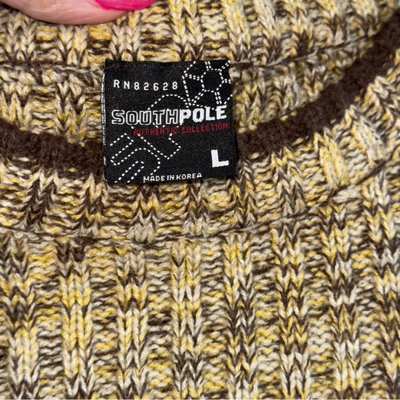 South Pole Men's Knit Oversized Throwback Y2K Urban Hiphop Streetwear Sweater - Picture 3 of 7